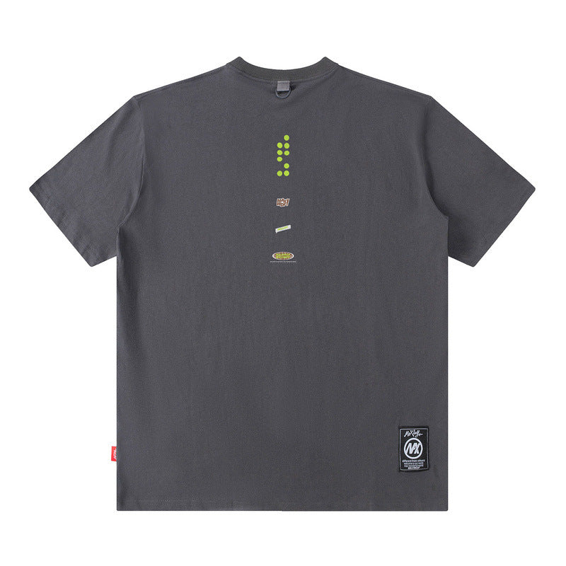Men T Shirt Street Letter Print Short-Sleeve T-shirt Men's Loose Casual Couple