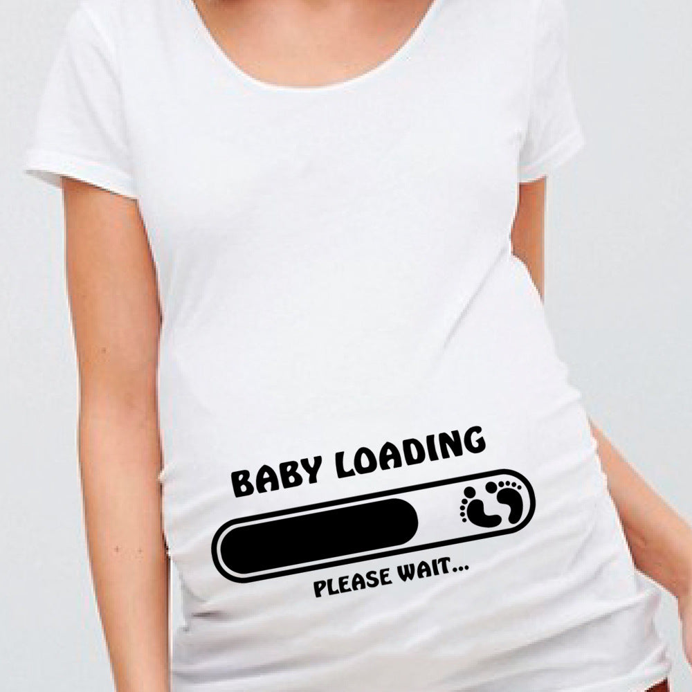 Baby In Progress Baby Loading Maternity Short Sleeve
