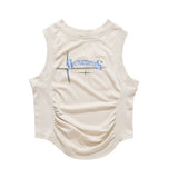 Women Vest Letter Print Short Vest for Girls Summer Sleeveless