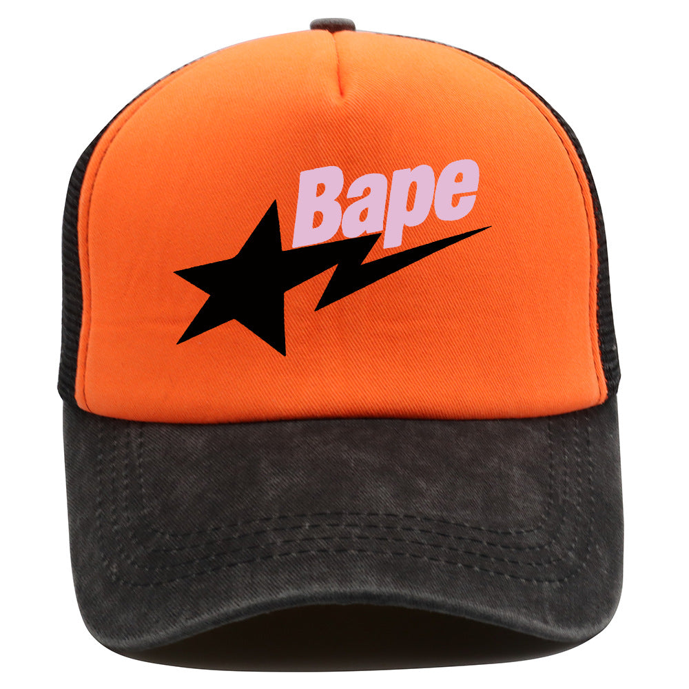 Bathing Ape Hat Washed Old Baseball Cap Outdoor Shade