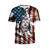 National Flag Day T Shirts Printed Outdoor All-Matching Short Sleeve T-shirt