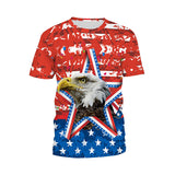 National Flag Day T Shirts Printed Outdoor All-Matching Short Sleeve T-shirt