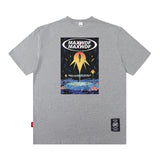 Men T Shirt Cartoon Printed Short-Sleeved T-shirt Men and Women Street Cotton Casual