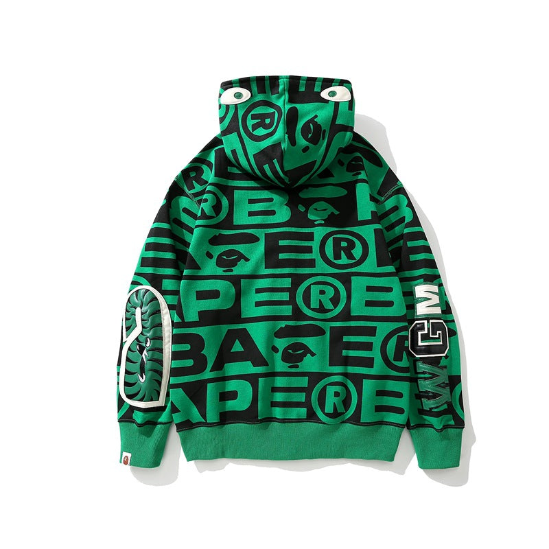 Bathing Ape Hoodie Shark Loose Hooded Sweater Jacket