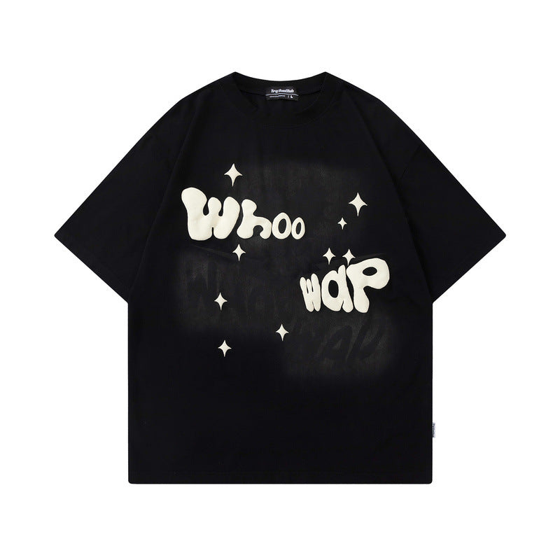 Men T Shirt Street Graffiti Printing Short Sleeve T-shirt Men and Women Hip Hop Couple