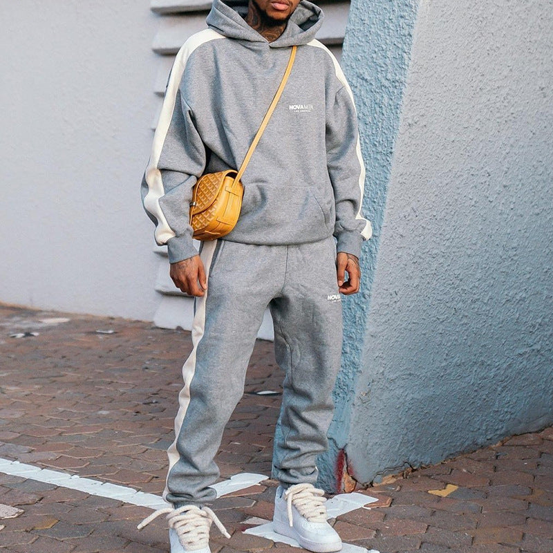 Men Co-Ords Men's Long-Sleeved Sweater Sports Hooded Pullover