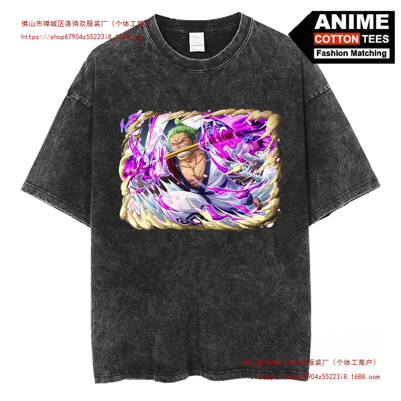 Anime ONE PIECE Roronoa Zoro T Shirt Y2k Harajuku Fashion