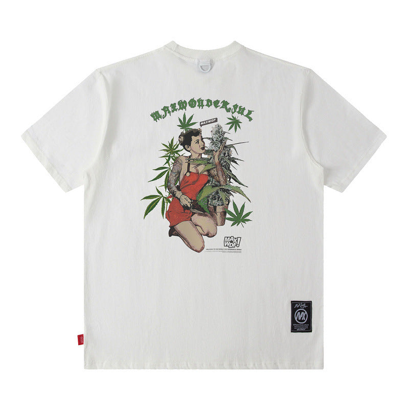 Men T Shirt Doberman Pinscher Printed Hip Hop Loose Short Sleeve T-shirt for Men and Women