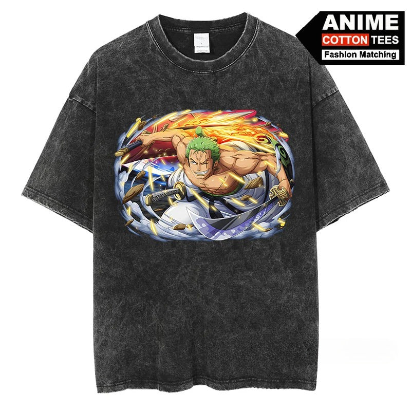 Anime ONE PIECE Roronoa Zoro T Shirt Y2k Harajuku Fashion