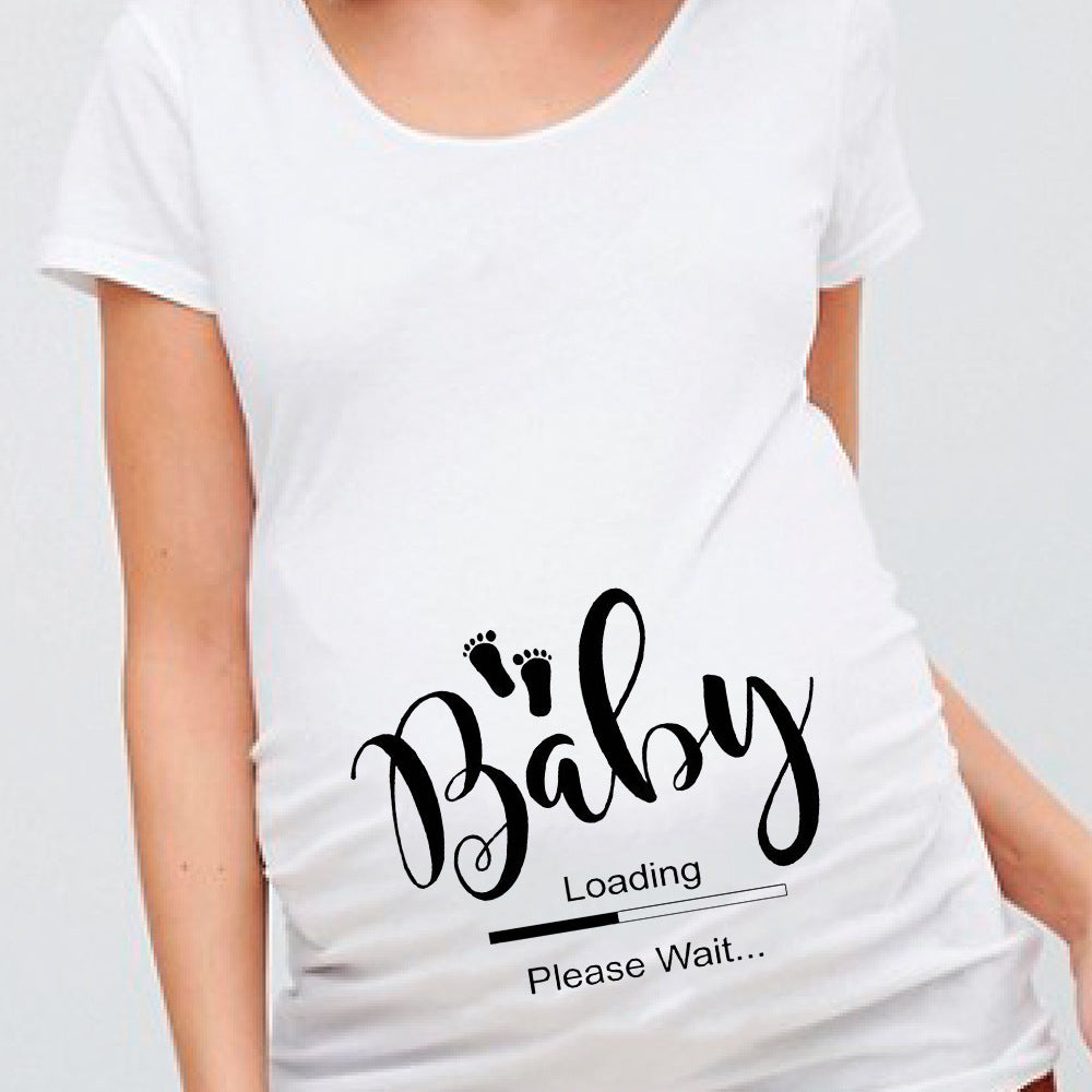 Baby In Progress Baby Loading Maternity Short Sleeve