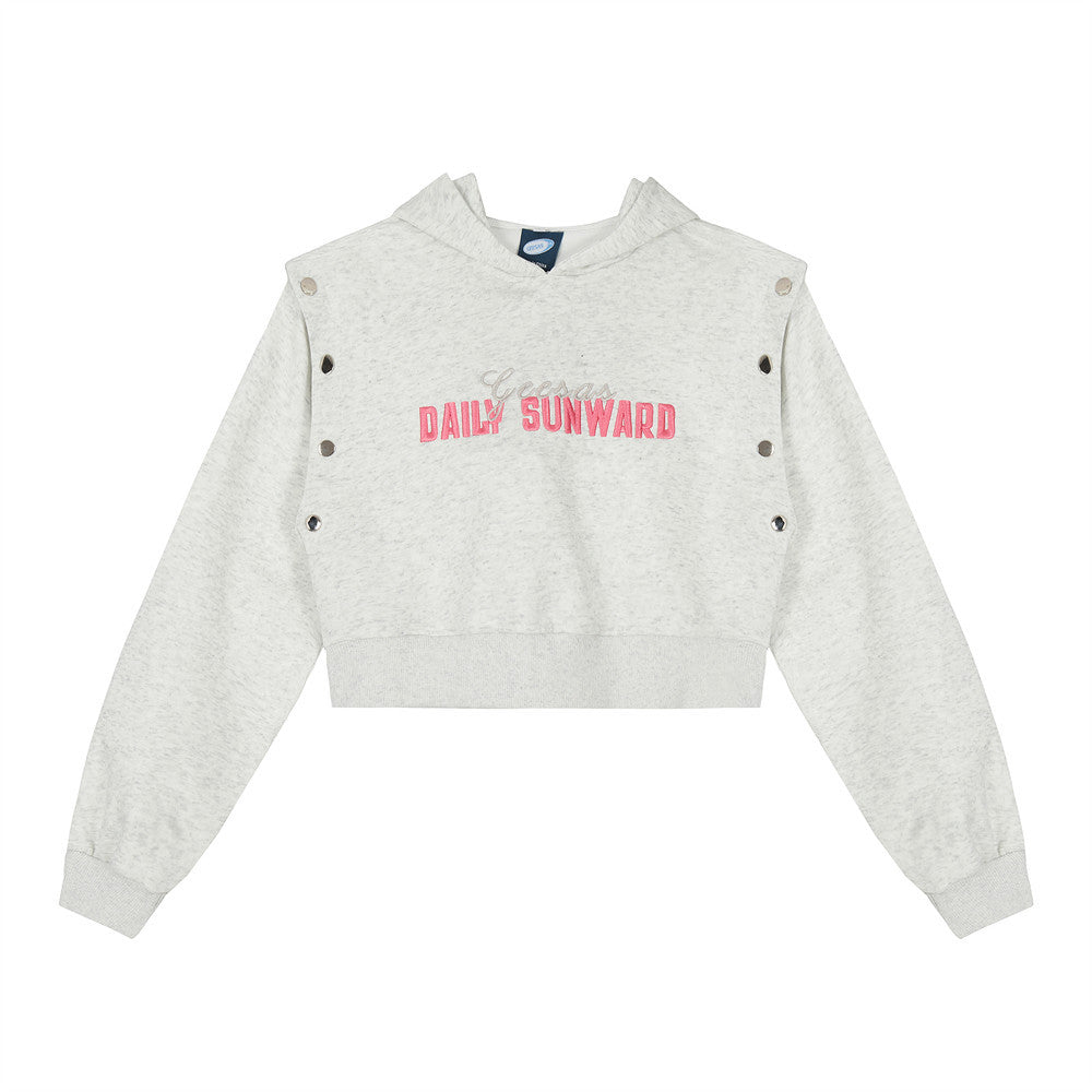 Women Hoodie Cropped Hoodie Girls Spring and Autumn Print Leisure