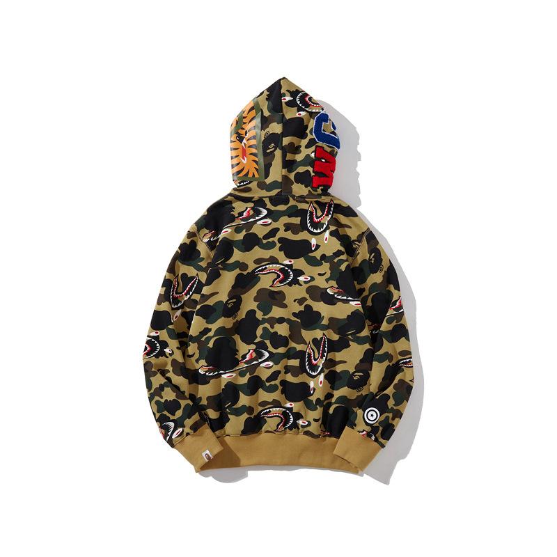 Bathing Ape Jacket Autumn and Winter Camouflage Men's and Women's Casual Camouflage Thin Sweater Baggy Coat