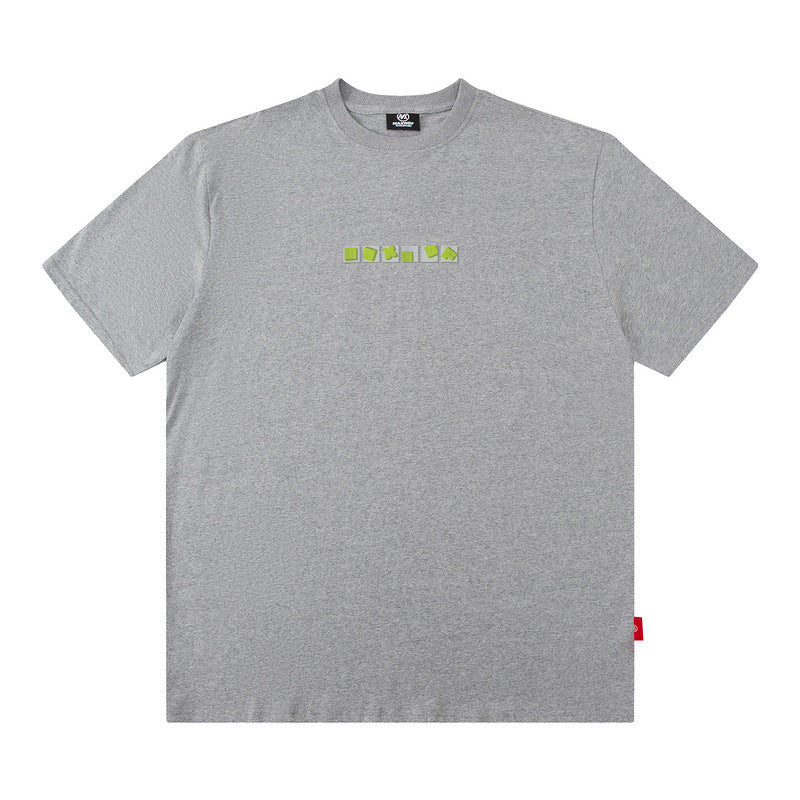 Men T Shirt Street Letter Print Short-Sleeve T-shirt Men's Loose Casual Couple