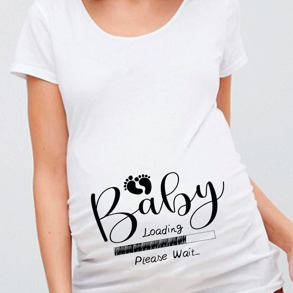 Baby In Progress Baby Loading Maternity Short Sleeve