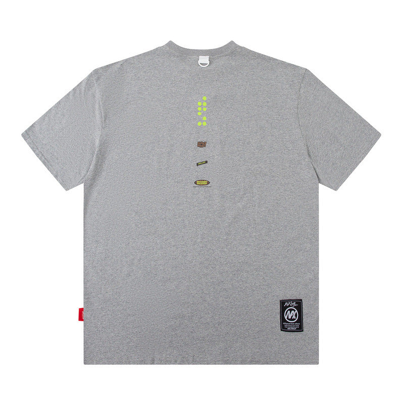 Men T Shirt Street Letter Print Short-Sleeve T-shirt Men's Loose Casual Couple