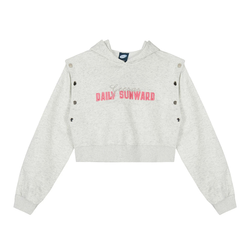 Women Hoodie Cropped Hoodie Girls Spring and Autumn Print Leisure