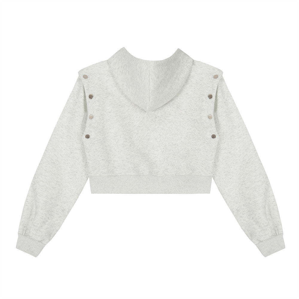 Women Hoodie Cropped Hoodie Girls Spring and Autumn Print Leisure