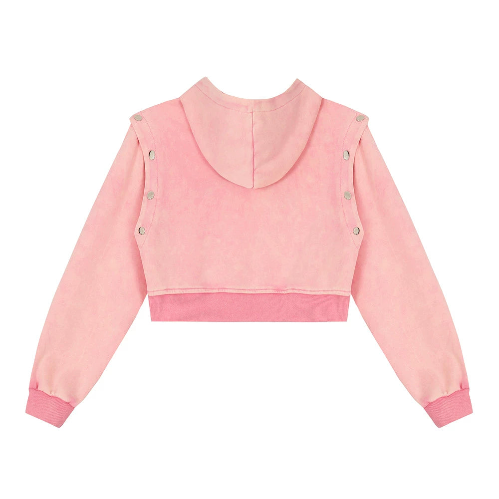 Women Hoodie Cropped Hoodie Girls Spring and Autumn Print Leisure