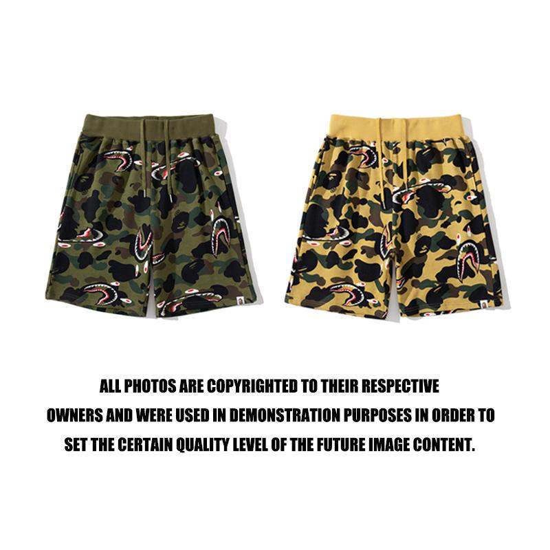 Bathing Ape Shorts Baby Boy and Girl Summer Deformation Shark Head Camouflage Stitching Camouflage Shorts Casual Fifth Pants