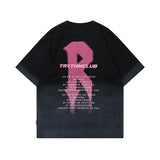 Men T Shirt Street Graffiti Printing Short Sleeve T-shirt Men and Women Hip Hop Couple