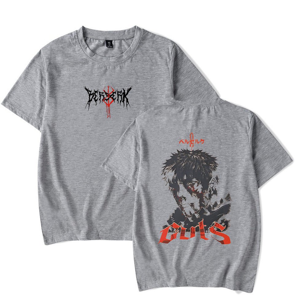 Anime Berserk Guts Acid Tshirt Retro Vintage Washed Graphic