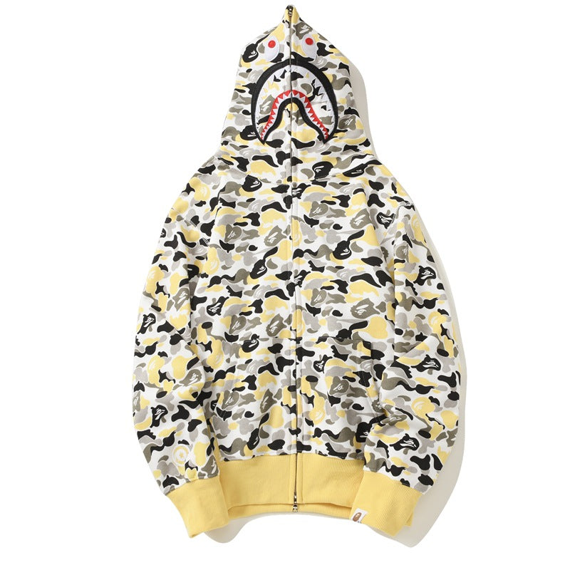 Bathing Ape Hoodie Classic Shark Hooded Cardigan Zip Sweater Jacket