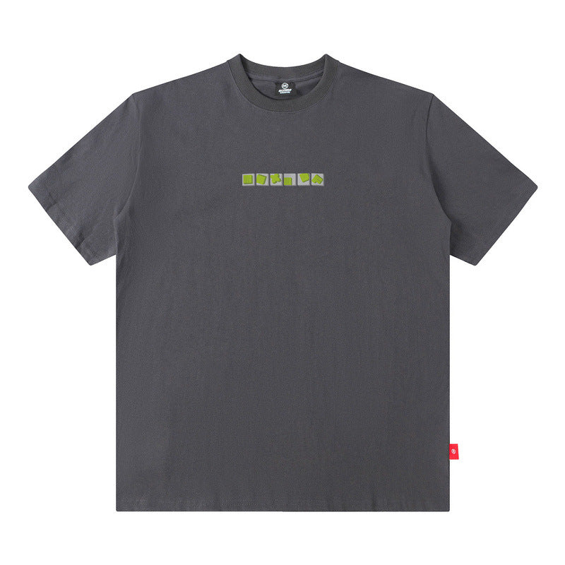 Men T Shirt Street Letter Print Short-Sleeve T-shirt Men's Loose Casual Couple