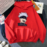 Anime Satoru Gojo Printed Long Sleeve Pullover Hoodies
