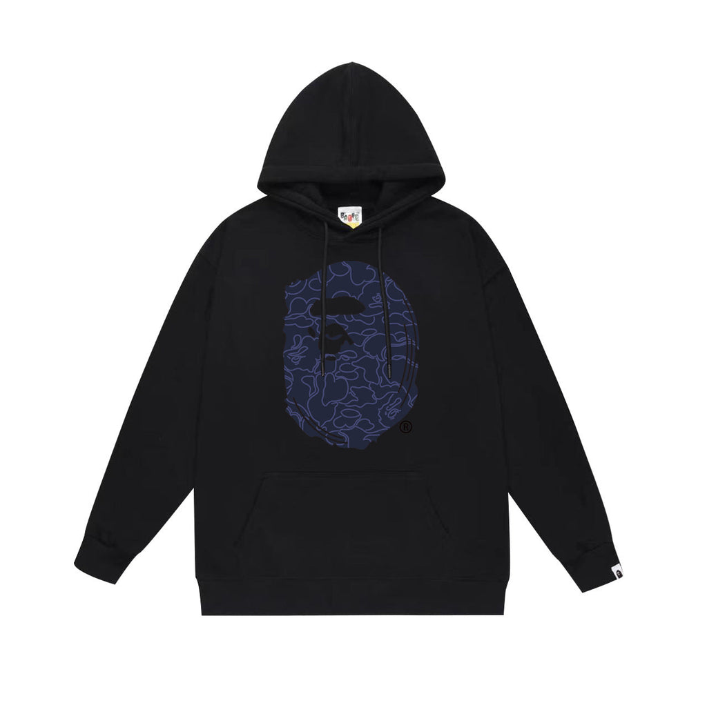 Bathing Ape Hoodie Autumn/Winter Letter Print Loose Hoodie Pullover Ape Sweater