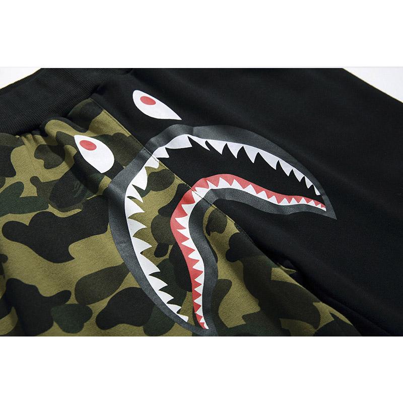 Bathing Ape Shorts Cotton Looped Fabric Men's Youth Casual Shorts Cropped Pants