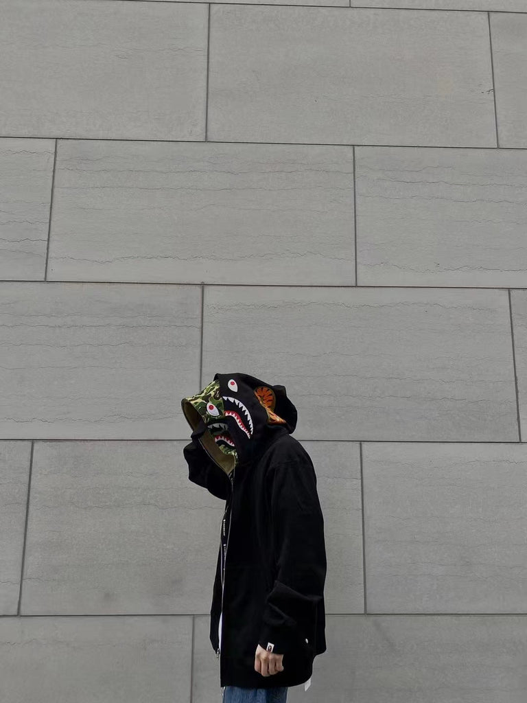 Bathing Ape Hoodie Camouflage Cardigan Men's and Women's Sweater Hoodie Coat