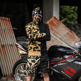 Bathing Ape Hoodie Autumn and Winter Men's and Women's Shark Head Print Camouflage Hoodie Sweater