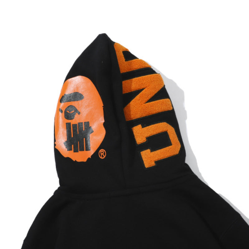 Bathing Ape Hoodie Camouflage Shark Double Hat Jacket Men's Autumn and Winter Cardigan Zipper Embroidered Hooded Sweater