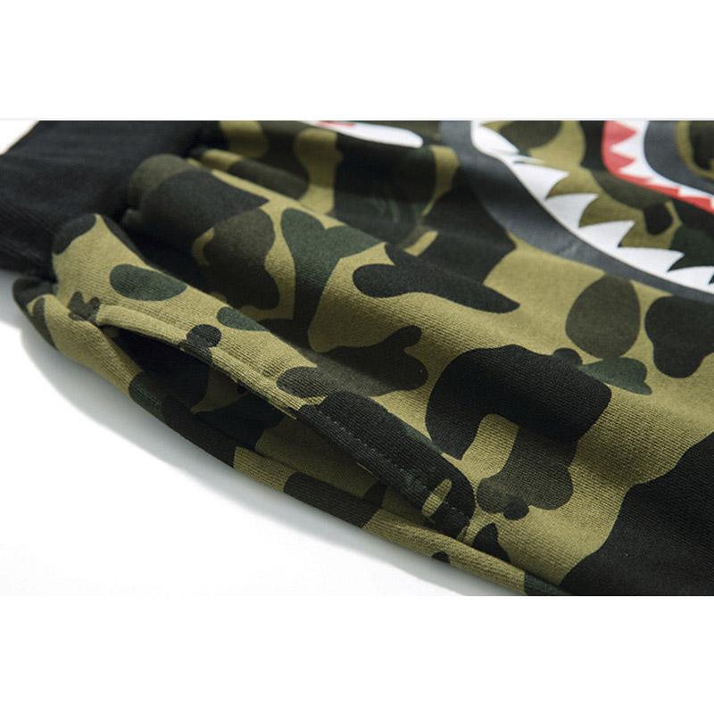 Bathing Ape Shorts Cotton Looped Fabric Men's Youth Casual Shorts Cropped Pants