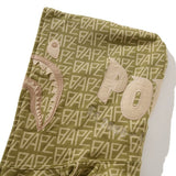 Bathing Ape Hoodie Shark Jacket Men's Autumn and Winter Cardigan Zip Khaki Hooded Sweater