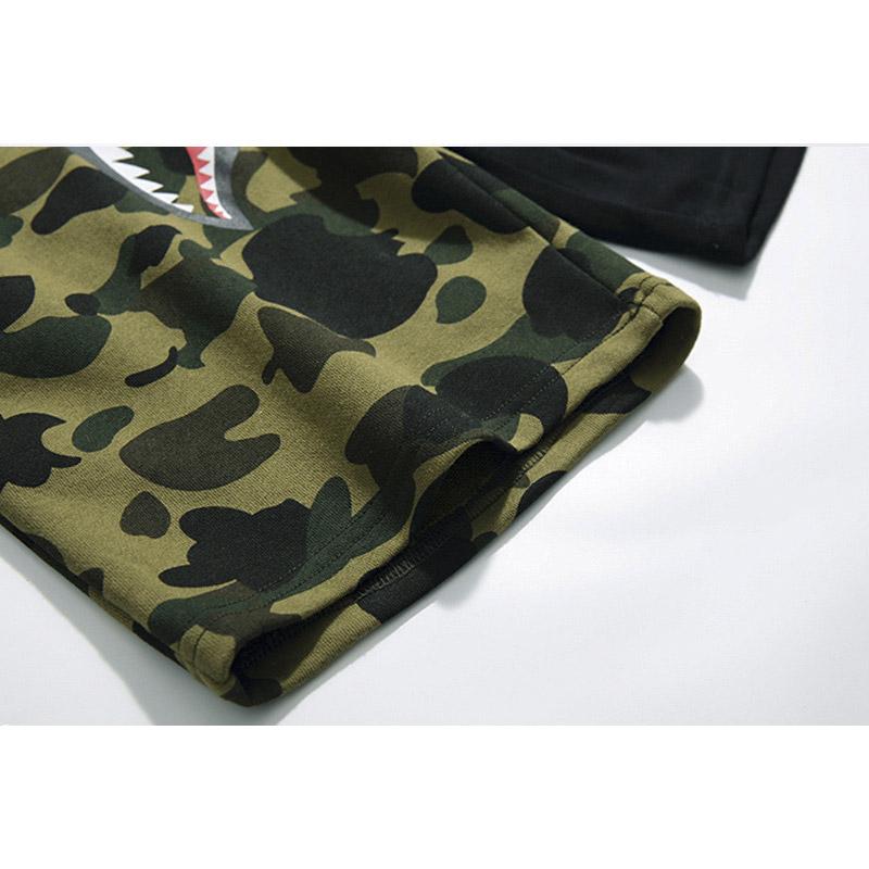 Bathing Ape Shorts Cotton Looped Fabric Men's Youth Casual Shorts Cropped Pants