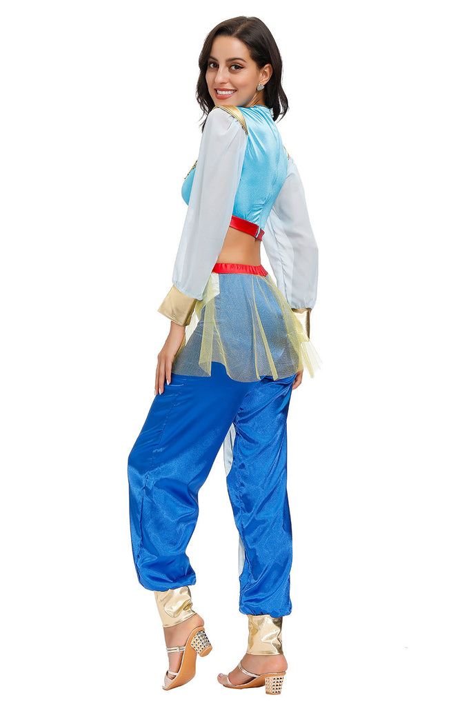 Arabian Nights Theme Dress Halloween Princess Jasmine Dancer Performance Costumes