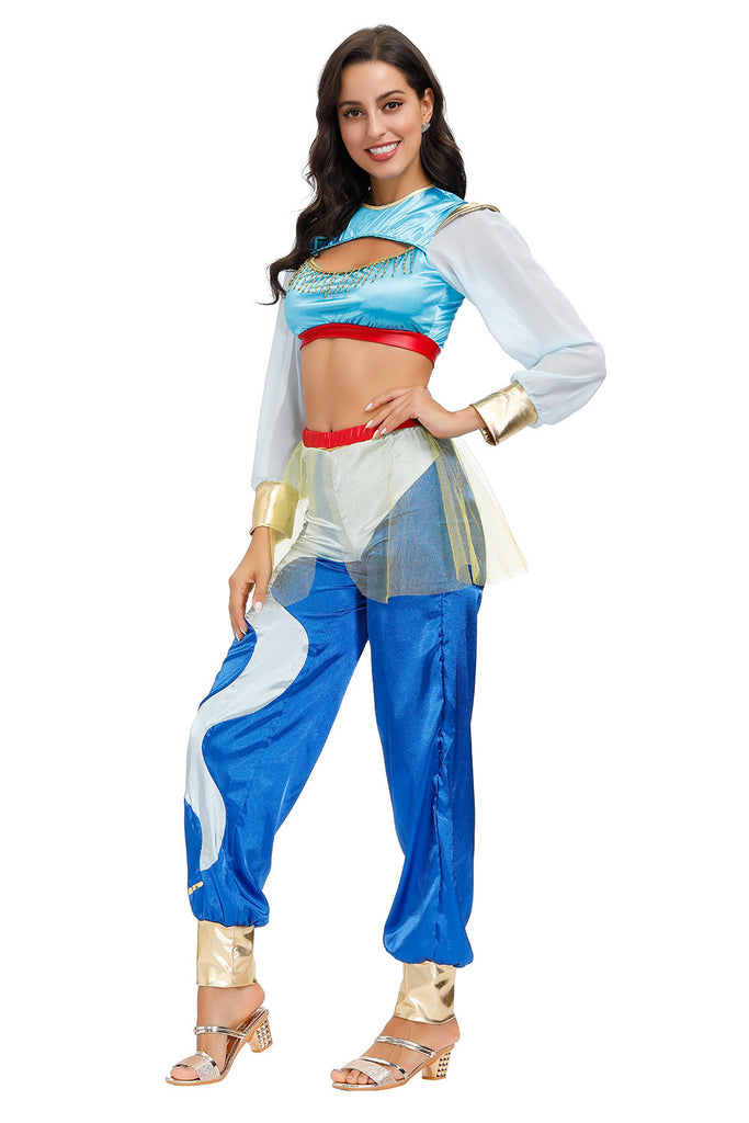 Arabian Nights Theme Dress Halloween Princess Jasmine Dancer Performance Costumes