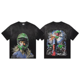 Vally men's short-sleeve t-shirt - washed, streetwear print, european & american style