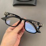 CHH Chrome Hearts Glasses Silver Versatile Myopia Eyeglasses Frame