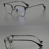 CHH Chrome Hearts Glasses Dragon Totem Half Frame Anti-Blue Pure Titanium Retro Myopia Glasses Frame