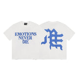 Mixed emotion men's t-shirt - short sleeve, hotfix rhinestone print, 100% cotton