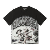 Men's t-shirt with rhinestone print, 100% cotton, american vintage style