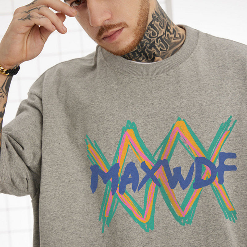 Men's T Shirt Printed Top T-shirt Men's and Women's Loose Short Sleeve