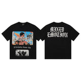 Mixed emotion cross-border t-shirt rhinestone printingg pure cottonprinting