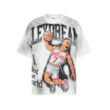 Men's t-shirt with rhinestone print, 100% cotton print