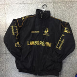F1 Racing Suit Racing Suit Preppy Style Retro Style Autumn and Winter Cotton-Padded Coat Embroidery