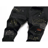 Amiri Jeans Rivets Ripped Stretch Jeans