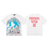 Men's t-shirt with rhinestone print, 100% cotton, american vintage style