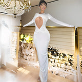 Homecoming Dresses Tight Fashion Hollow Slim Fit Solid Color Dress